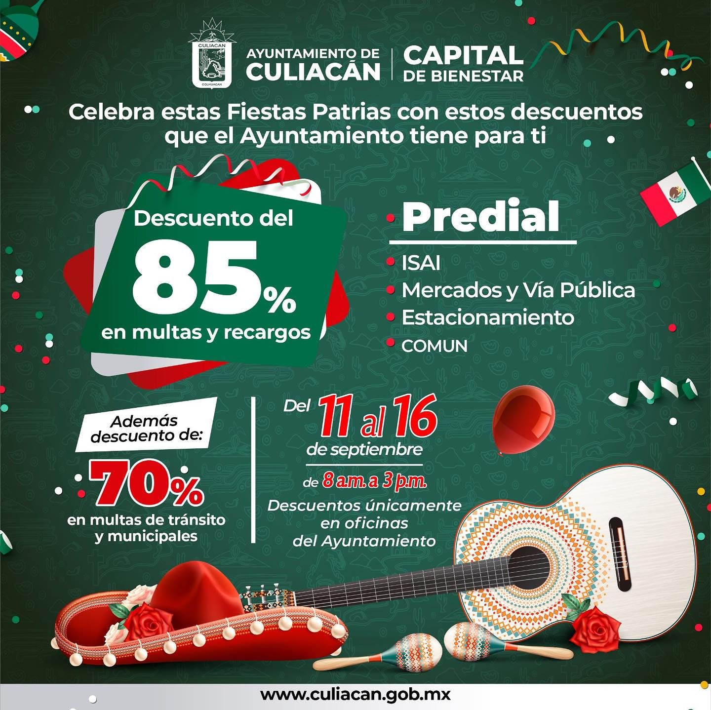 Semana de Descuento del 11 al 16 de Septiembre