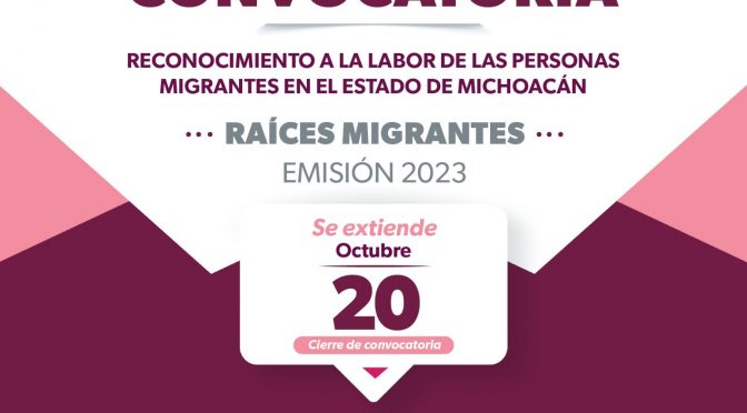Este viernes cierra convocatoria para el reconocimiento Raíces Migrantes