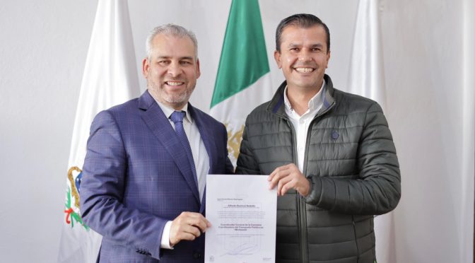 Nombra Bedolla a Juan Daniel Manzo Rodríguez, nuevo titular de la Cocot