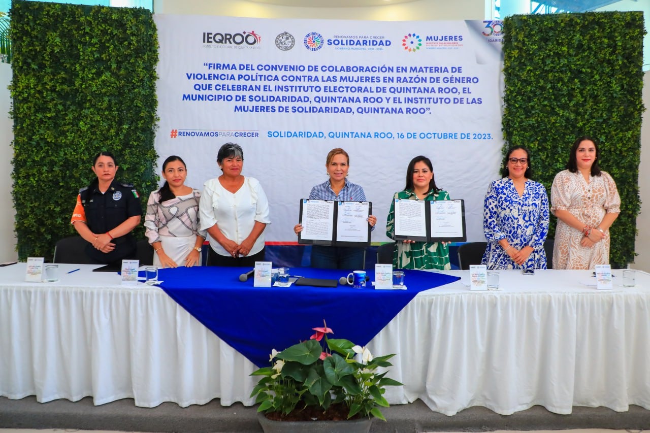 Solidaridad firma convenio en combate a la violencia política de género – H. Ayuntamiento de Solidaridad