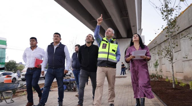 Supervisa Bedolla obras del bajopuente de salida Mil Cumbres
